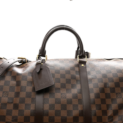 Louis Vuitton Damier Ebene Keepall Bandouliere 55 4 of 10