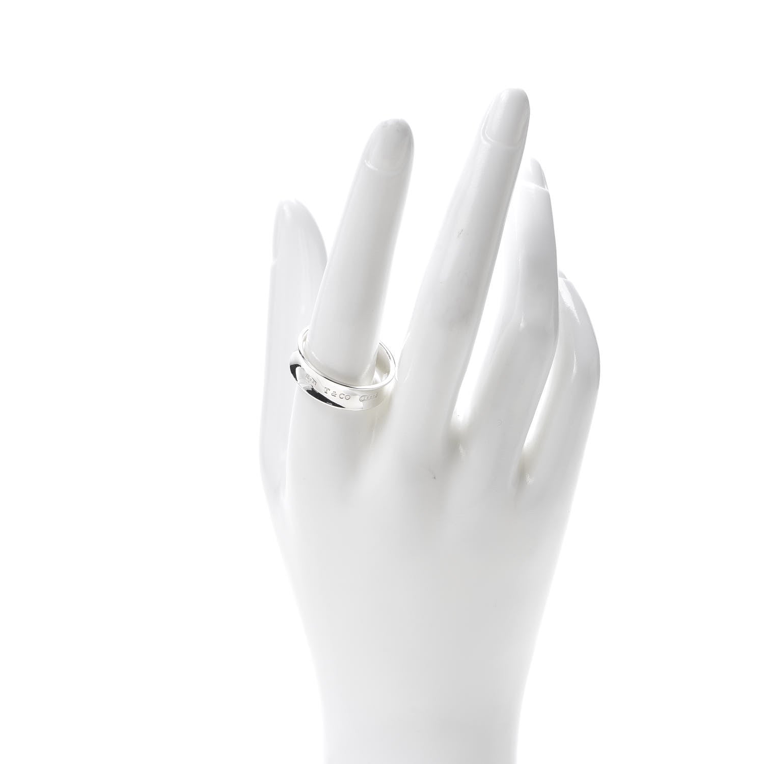 Tiffany Sterling Silver 1837 Band Ring 62 10 2 of 4