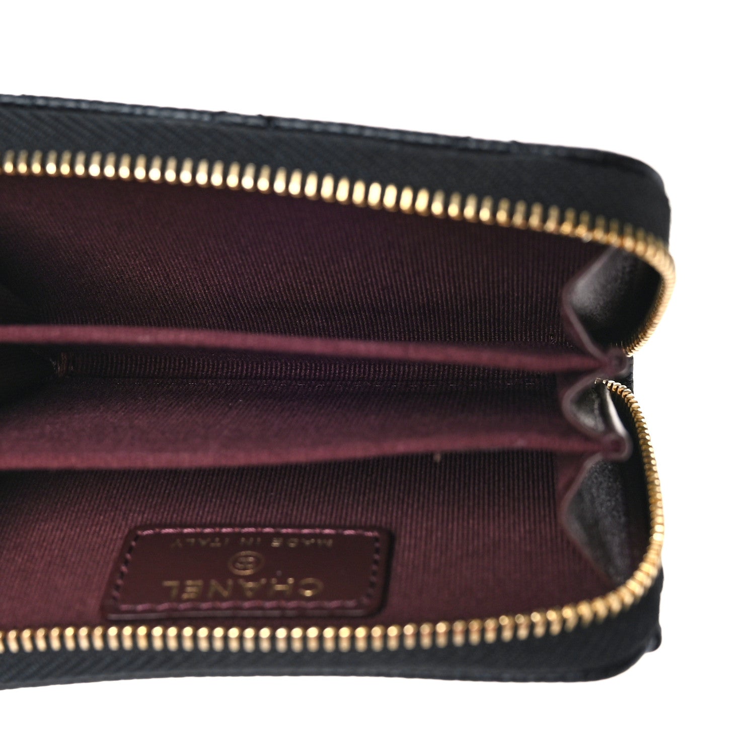 Chanel Caviar Quilted Zip Coin Purse Black 5 of 10