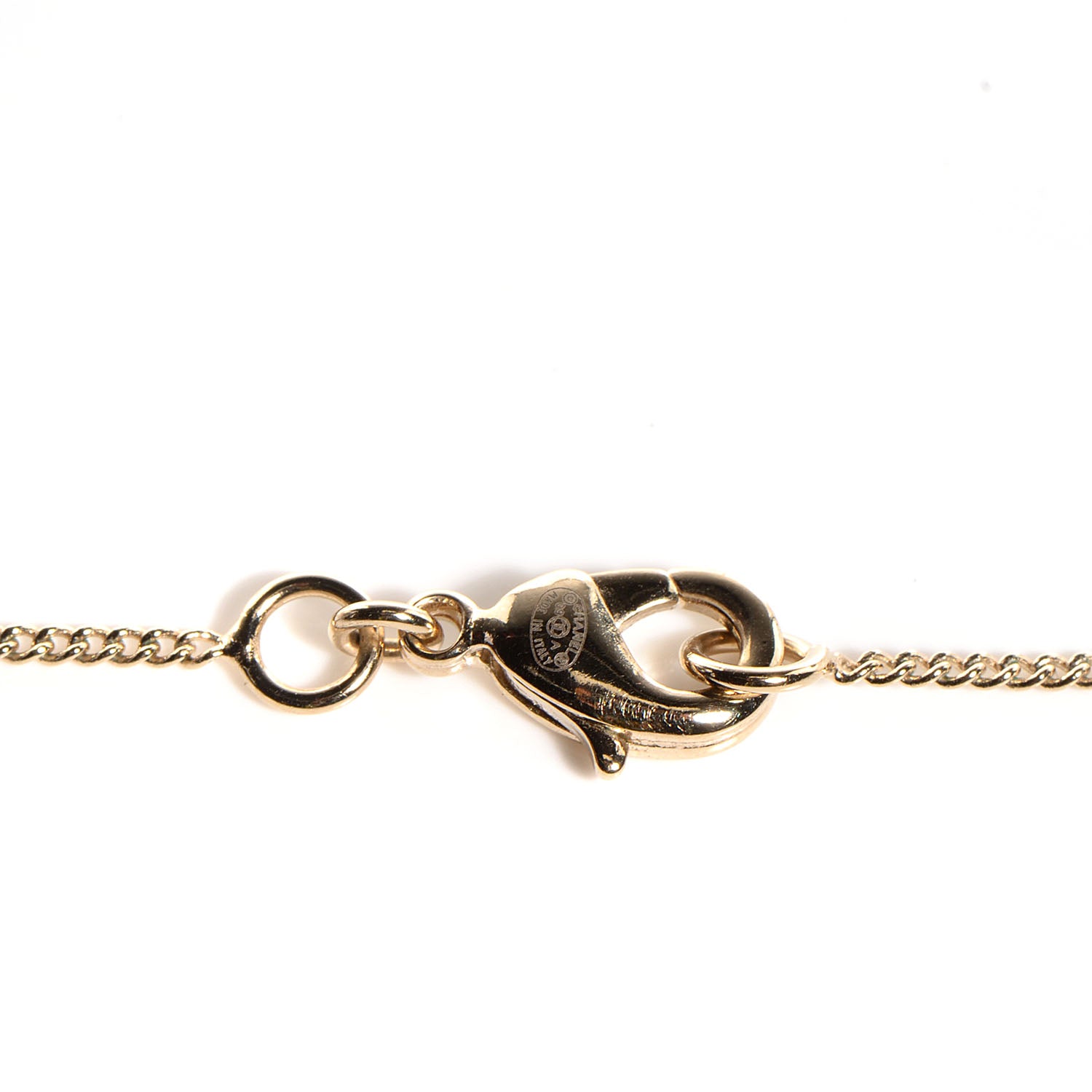 Chanel N°5 Perfume CC Necklace Gold 4 of 5