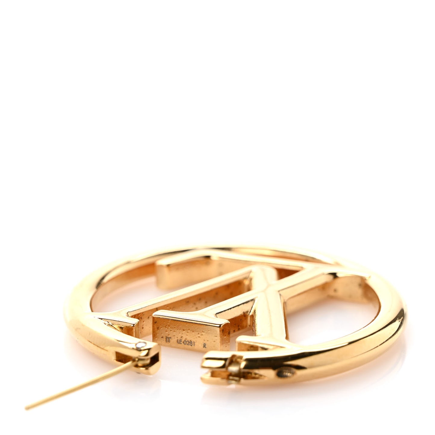Metal Louise Hoop Earrings Gold