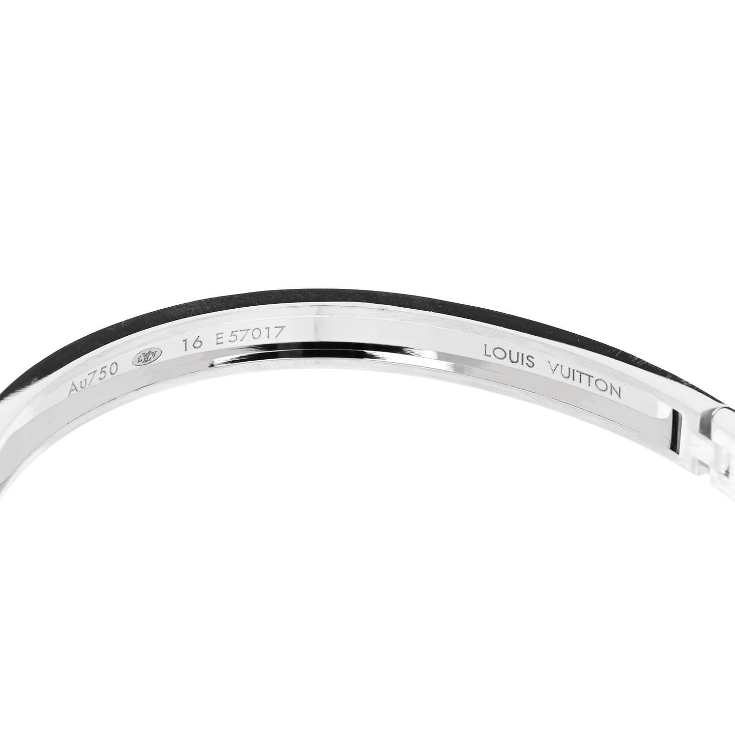 18K White Gold Empreinte Bangle Bracelet 16