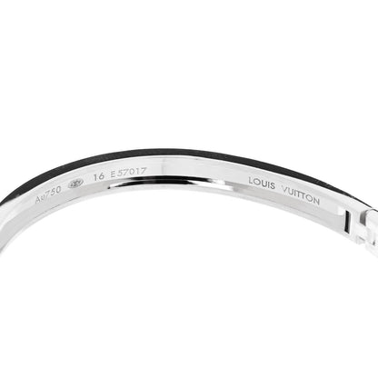 Louis Vuitton 18K White Gold Empreinte Bangle Bracelet 16 3 of 4