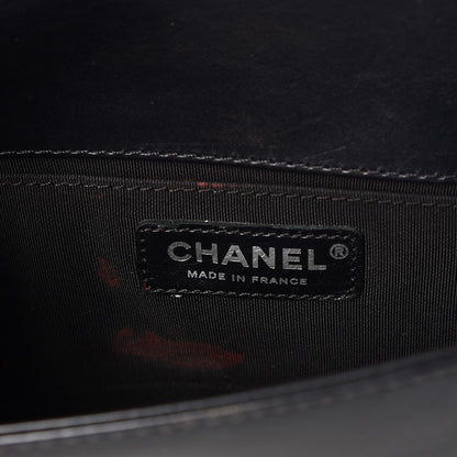 Chanel Goatskin Quilted Small Boy Top Handle Flap Black 6 of 11
