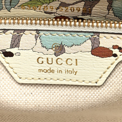 Gucci New Shangai Calfskin Tiger Savanah Small Jackie 1961 Hobo Chalky White Multicolor 6 of 9