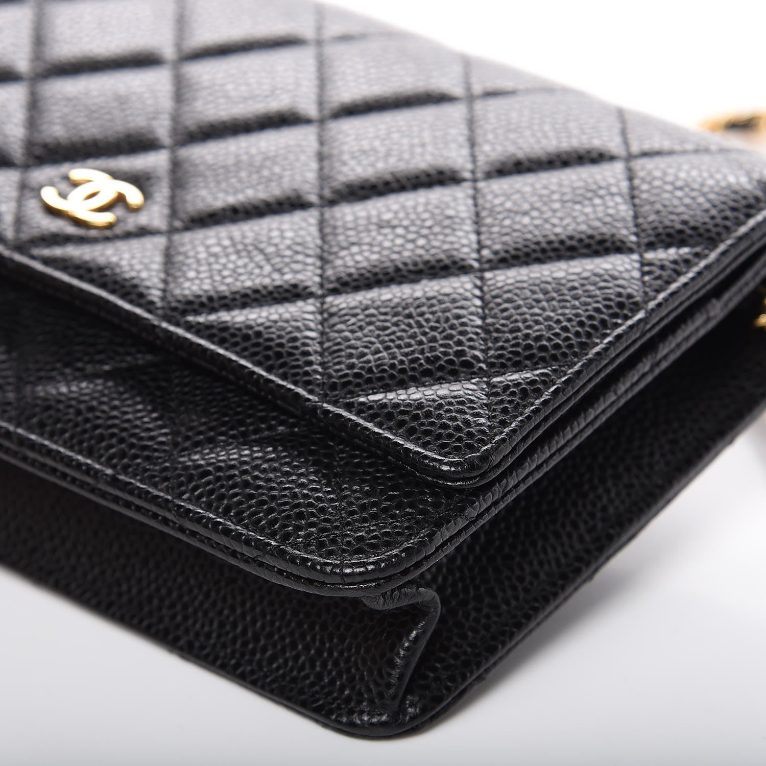 Chanel Caviar Quilted Wallet On Chain WOC Black 10 of 11