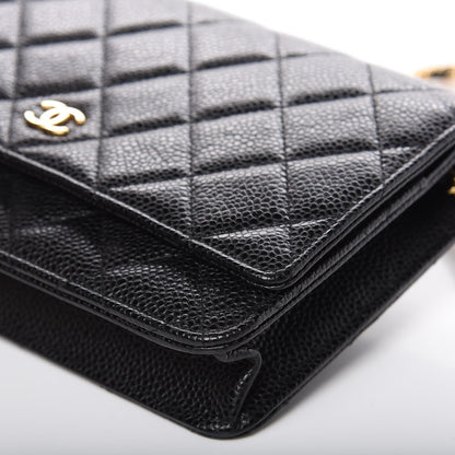 Chanel Caviar Quilted Wallet On Chain WOC Black 10 of 11