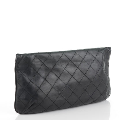Chanel Lambskin Diamond Stitch Convertible Clutch Black 3 of 7