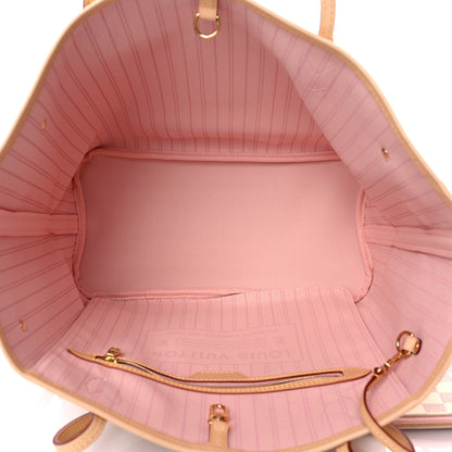 Louis Vuitton Damier Azur Neo Neverfull MM Rose Ballerine 5 of 12