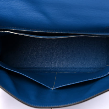 Hermes Epsom Candy Kelly Retourne 32 Bleu Electrique Mykonos 5 of 12