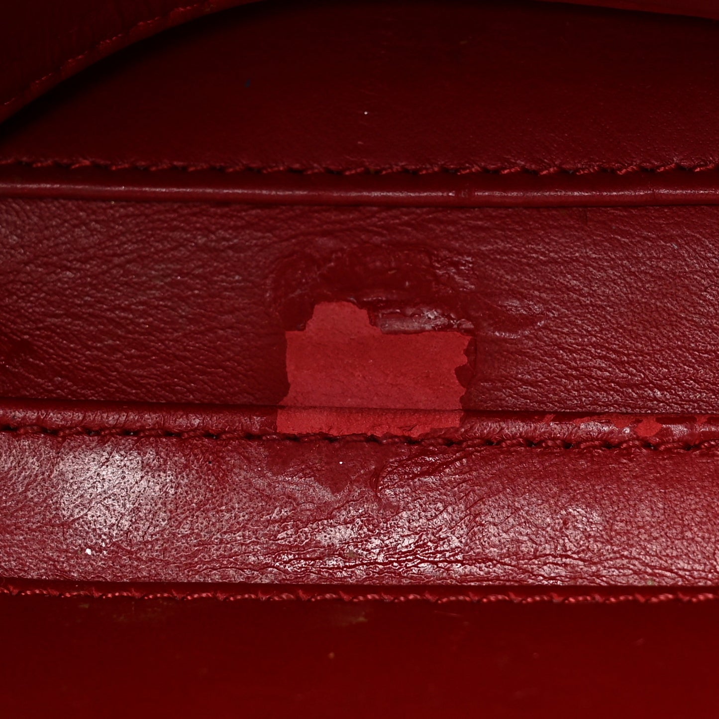 Lambskin Quilted Medium CC Filigree Vanity Case Dark Red