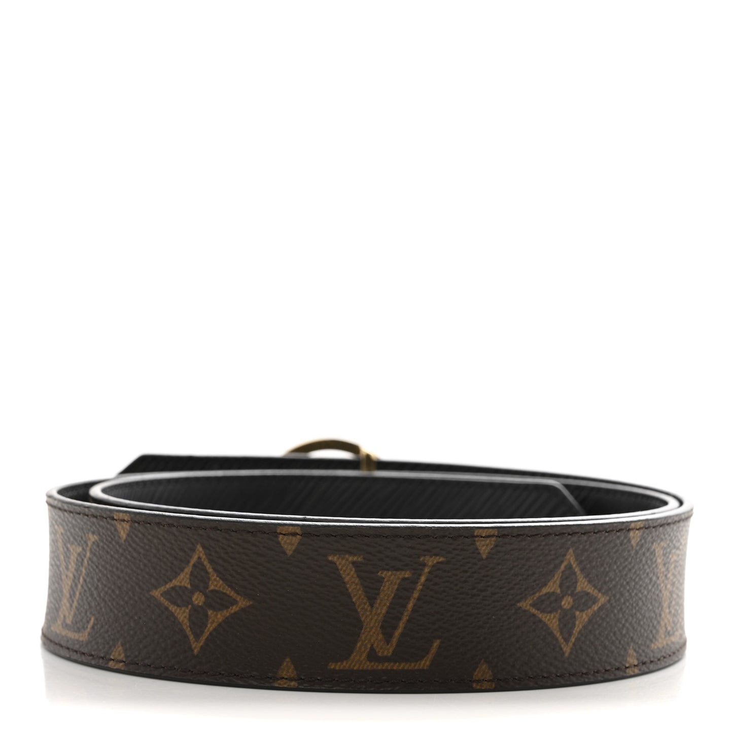 Monogram Epi 35mm LV Circle Reversible Belt 85 34 Black