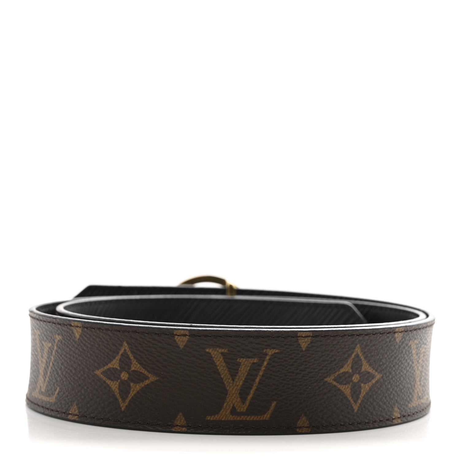 Louis Vuitton Monogram Epi 35mm LV Circle Reversible Belt 85 34 Black 3 of 7