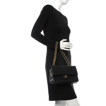 Chanel Lambskin Quilted Medium Double Flap Black 3 of 12