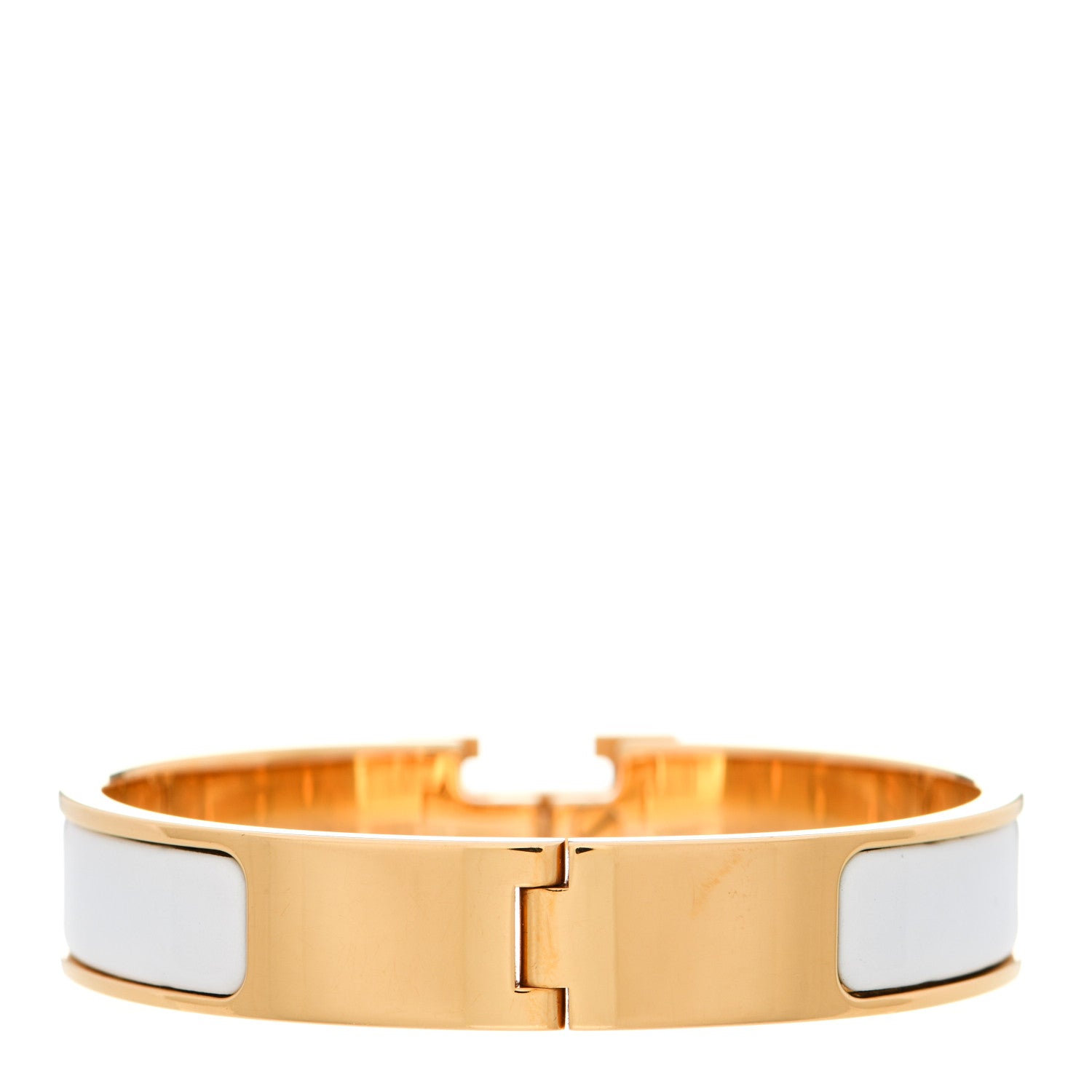 Hermes Enamel Narrow Clic Clac H Bracelet PM White 3 of 5
