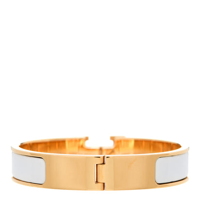Hermes Enamel Narrow Clic Clac H Bracelet PM White 3 of 5
