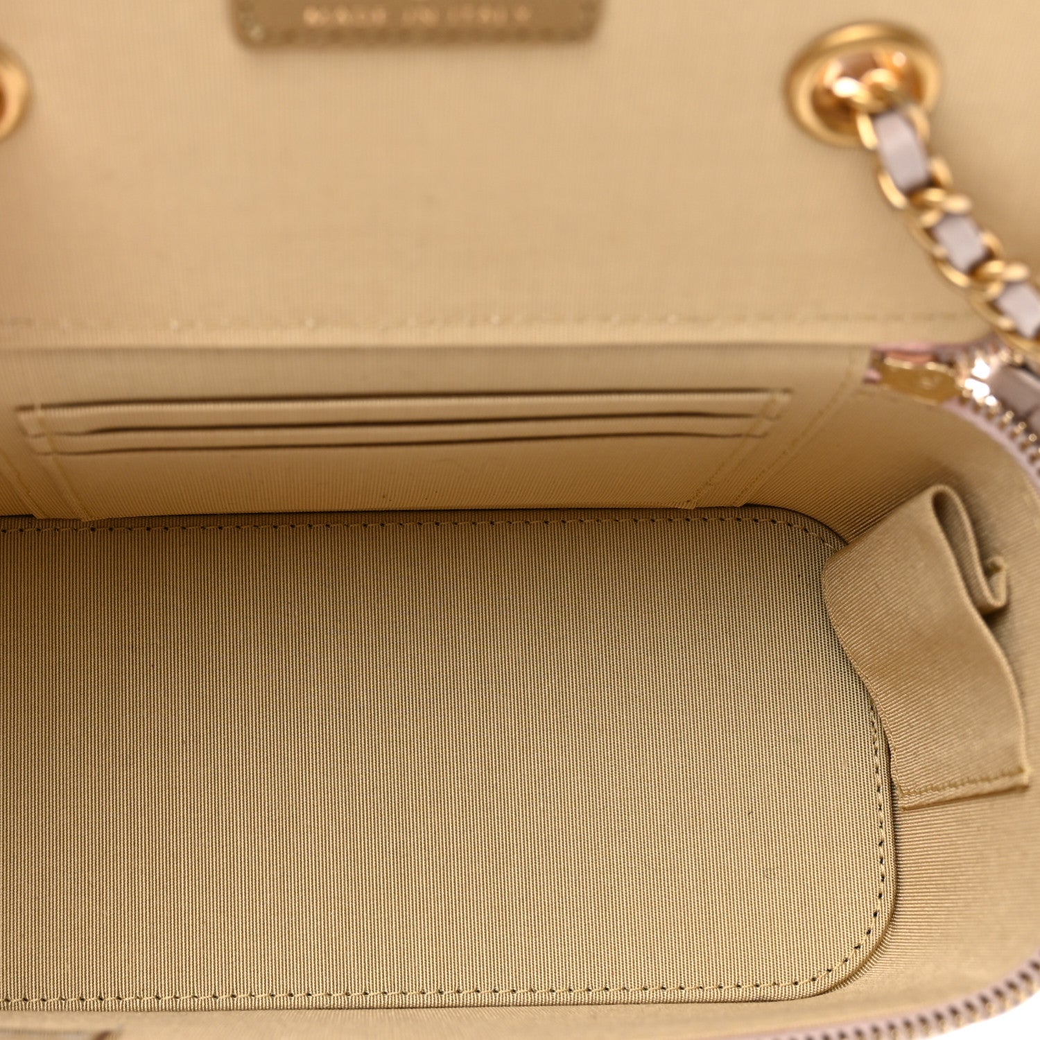 Chanel Lambskin Quilted Pearl Crush Small Vanity Case With Chain Light Purple 5 of 9