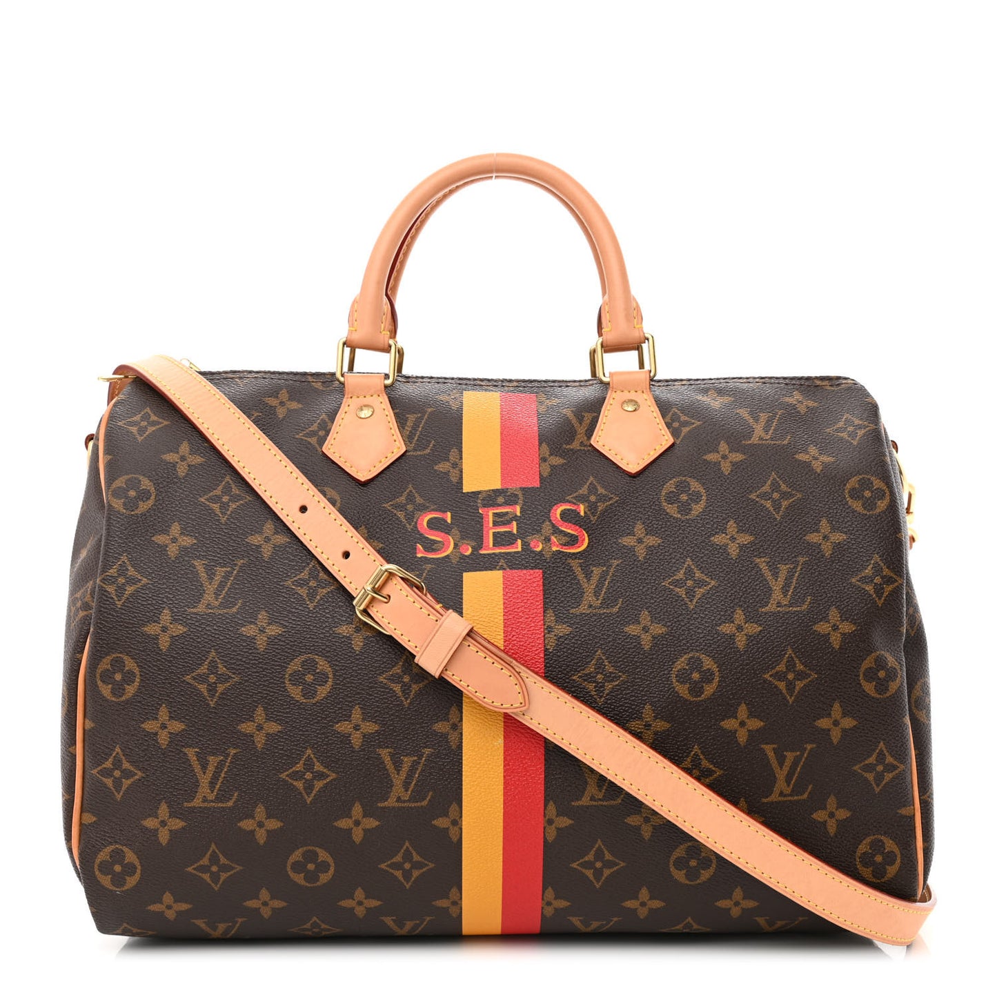 Monogram My LV Heritage Speedy Bandouliere 35 Jaune Rouge