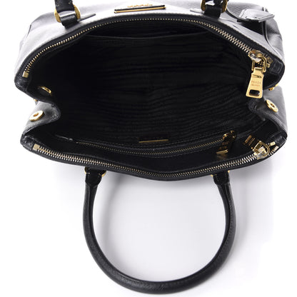 Prada Saffiano Small Galleria Double Zip Tote Black 6 of 15