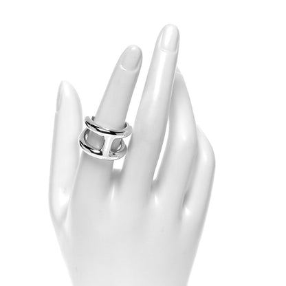 Hermes Sterling Silver PM Osmose Ring 54 6.75 2 of 5