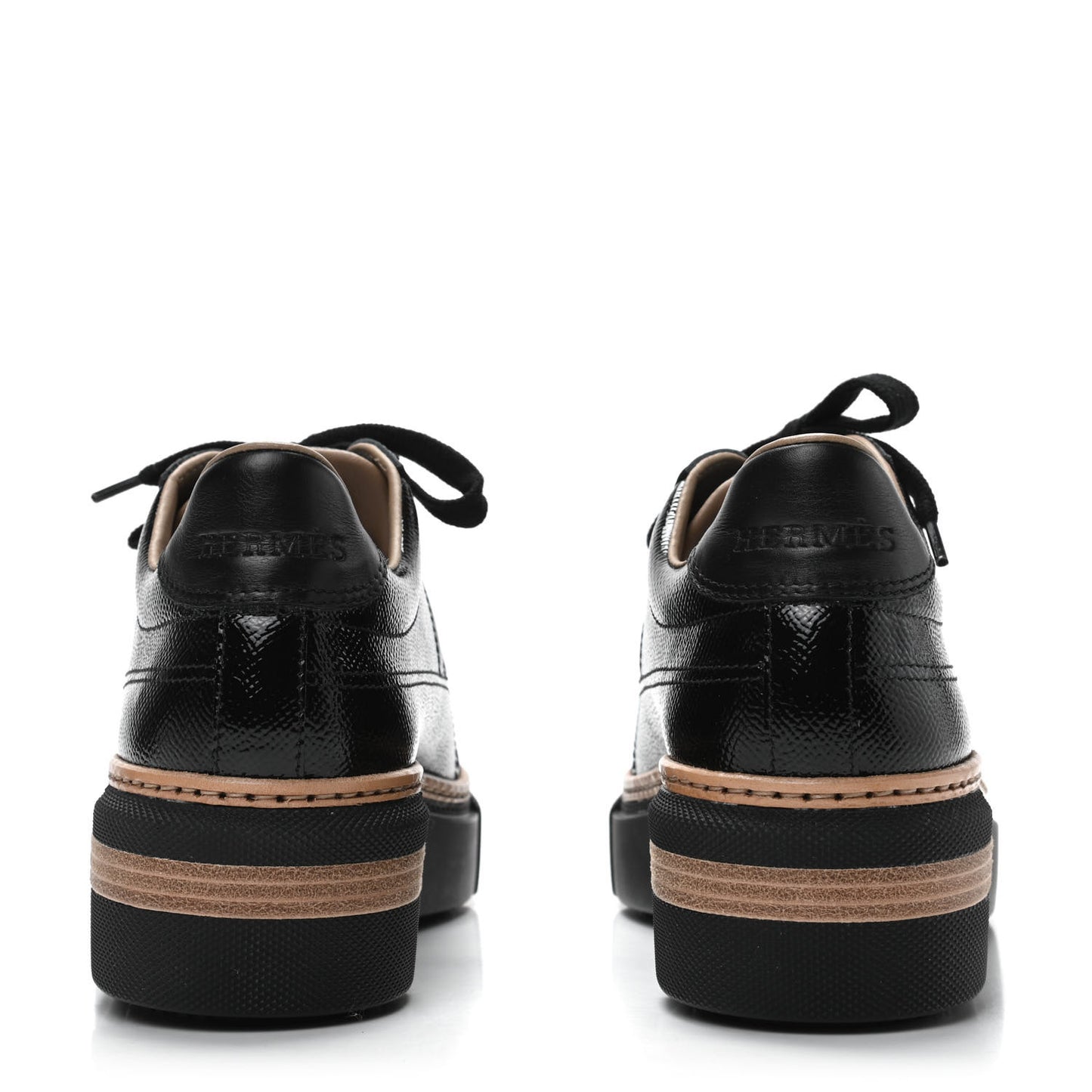 Patent Epsom Womens Polo Sneakers 37 Black
