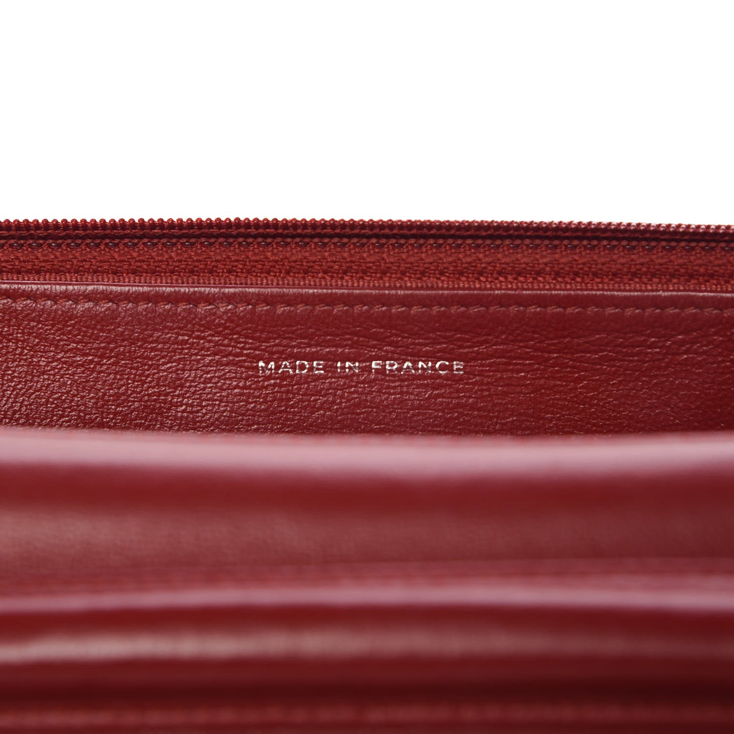 Lambskin Quilted Wallet On Chain WOC Red
