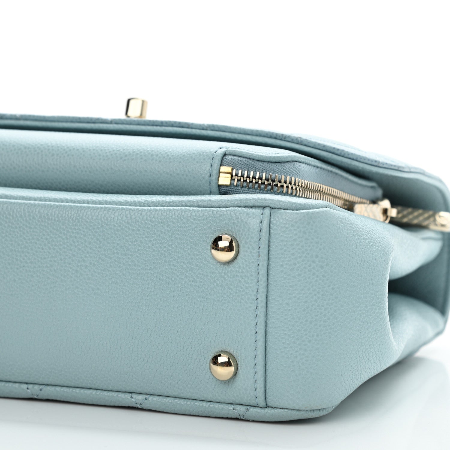 Chanel Caviar Quilted Medium Business Affinity Flap Light Blue 10 of 11