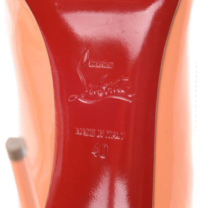 Christian Louboutin Patent Pigalle Follies 100 Pumps 40 Mango 8 of 8