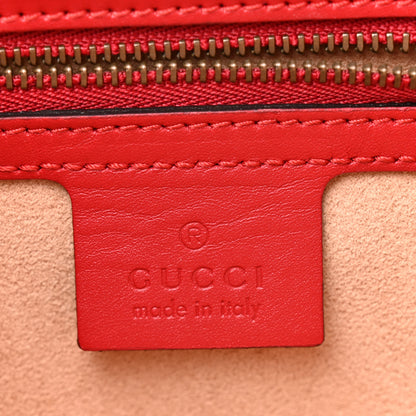 Gucci Calfskin Sylvie Web Small Queen Margaret Top Handle Bag Blue Agata Hibiscus Red Mystic White Sugar Pink 6 of 12