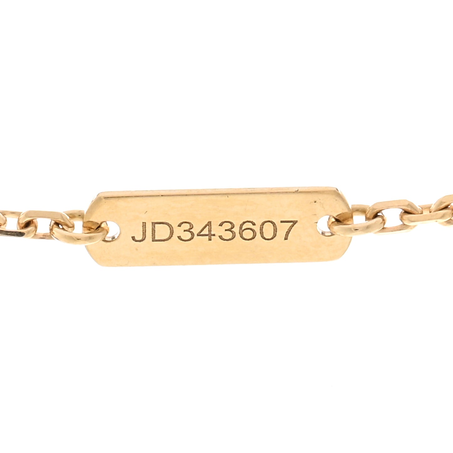 18K Yellow Gold Mother of Pearl Vintage Alhambra Pendant Necklace