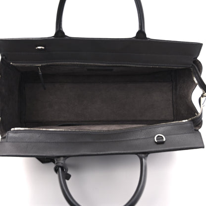 Saint Laurent Grained Calfskin Medium Cabas Rive Gauche Coal 5 of 9
