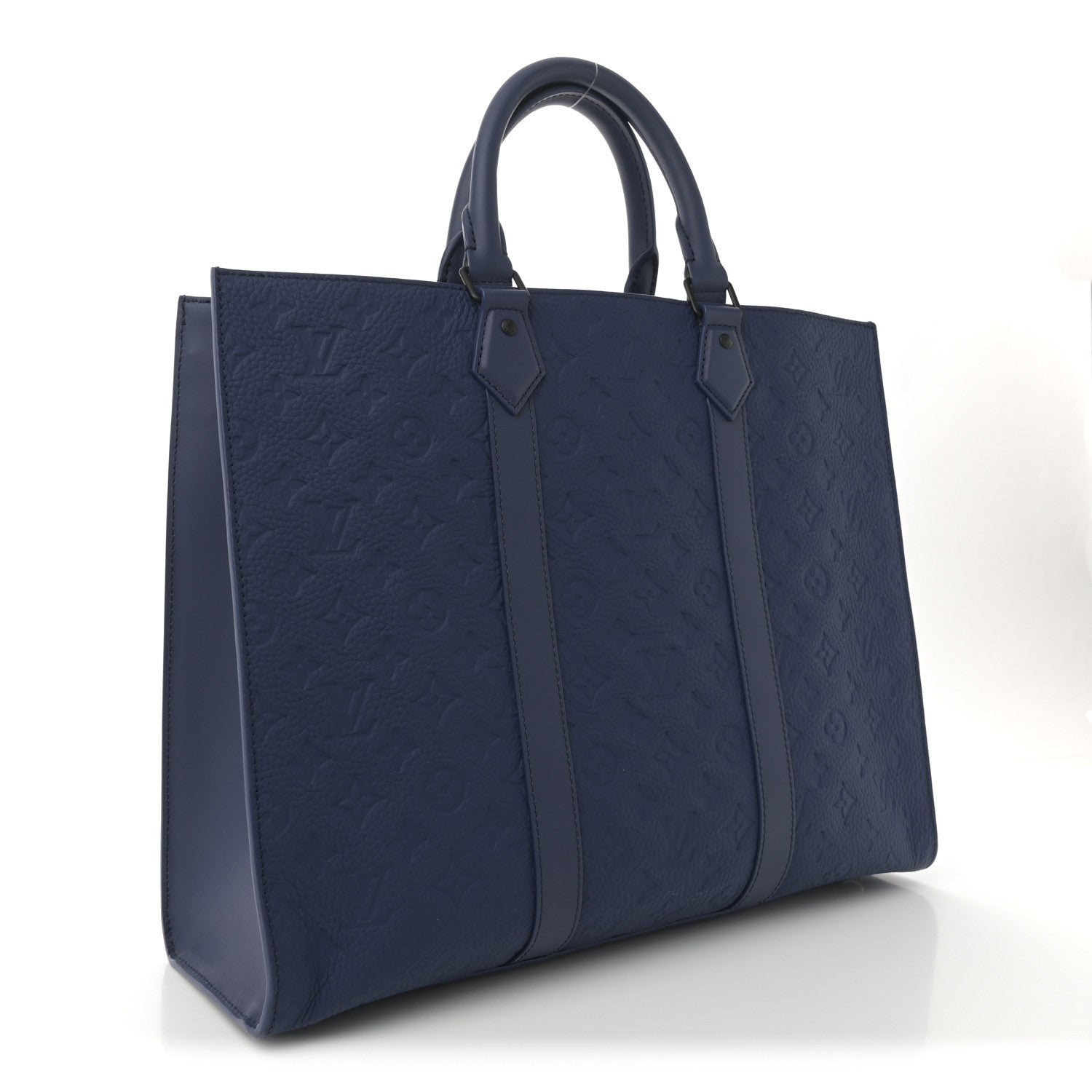 Louis Vuitton Taurillon Monogram Sac Plat 24H Sapphire 3 of 10