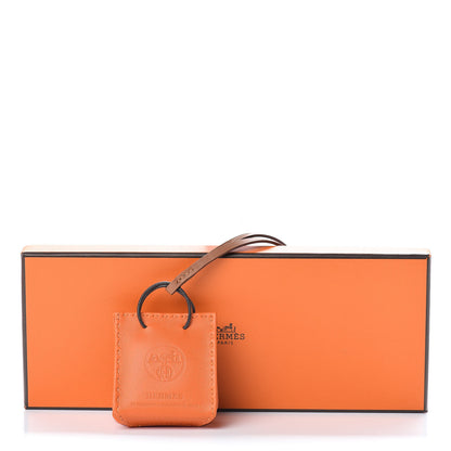 Hermes Milo Lambskin Swift Shopping Bag Charm Feu Gold 5 of 5