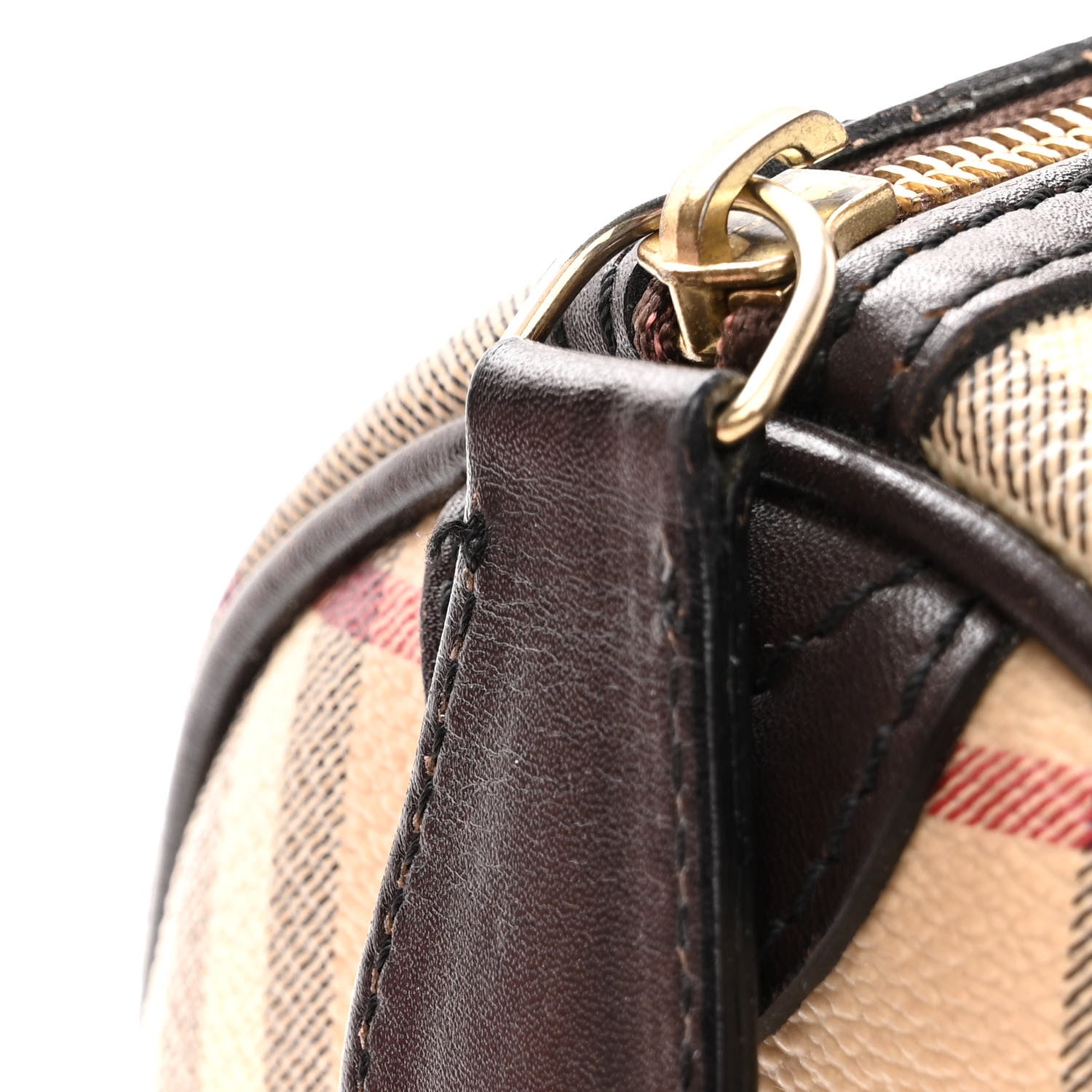 Burberry Haymarket Check Small Chester Bowling Bag Chocolate 11 of 12