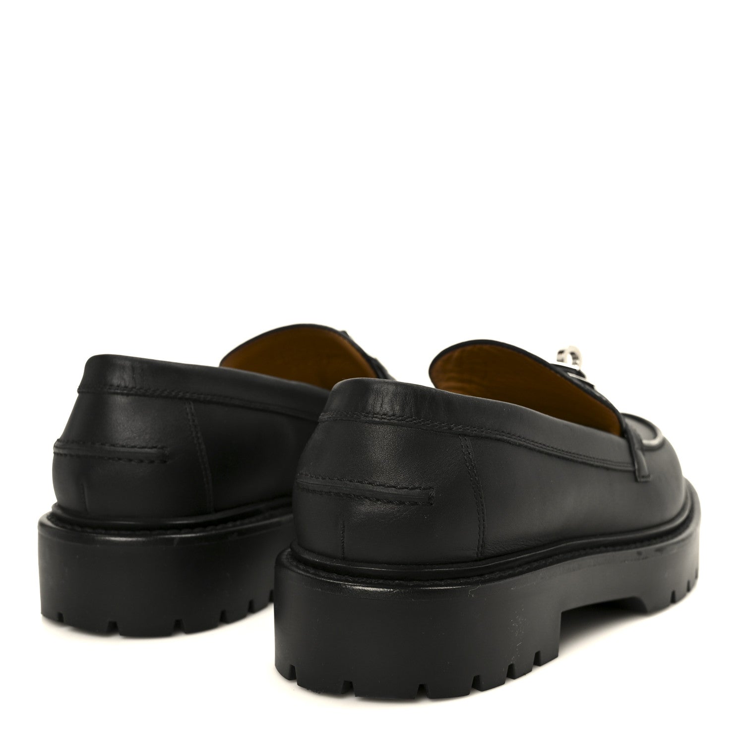 Hermes Calfskin Womens Icone Loafers 37 Black 5 of 9
