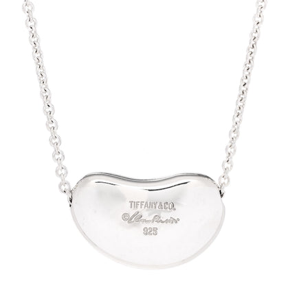 Tiffany Sterling Silver 20mm Elsa Peretti Bean Pendant Necklace 4 of 6