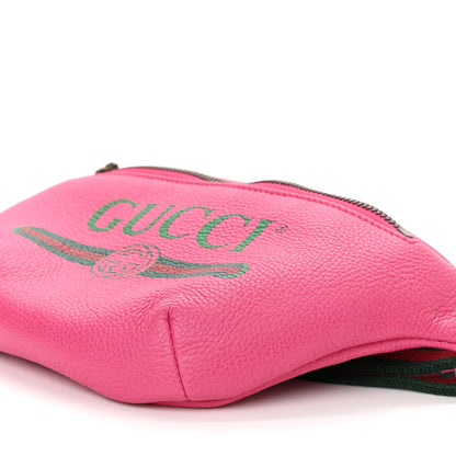 Gucci Grained Calfskin Small Logo Belt Bag Box Pink Green 10 of 10