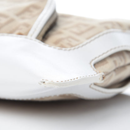 Fendi Zucchino Vitello Small Chef Pocket Shoulder Bag Beige White 12 of 13