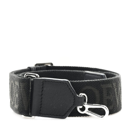 Loewe Calfskin Jacquard Webbing Anagram Strap Black 1 of 6