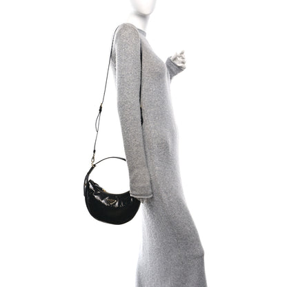 Prada Patent Naplak Arque Shoulder Bag Black 2 of 9