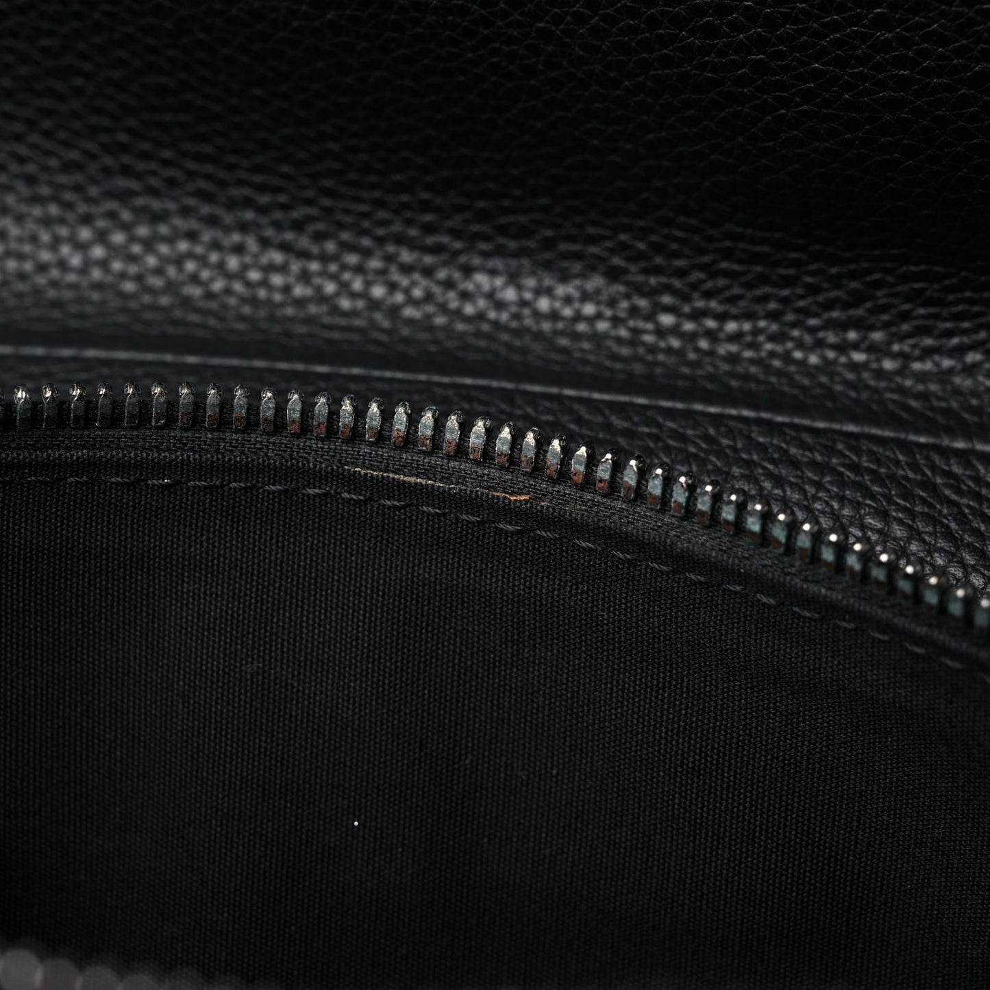 X SHAWN STUSSY Grained Calfskin Saddle Bag Black