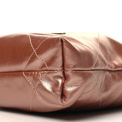 Chanel Metallic Calfskin Quilted Mini Chanel 22 Copper 10 of 12