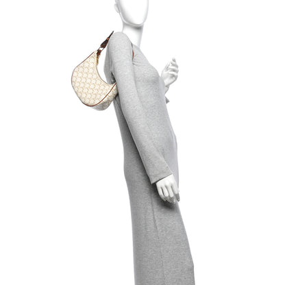Celine Canvas Calfskin Ava Triomphe Shoulder Bag Grege 2 of 10