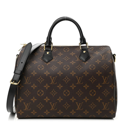 Louis Vuitton Monogram My World Tour Speedy Bandouliere 30 Black 1 of 9