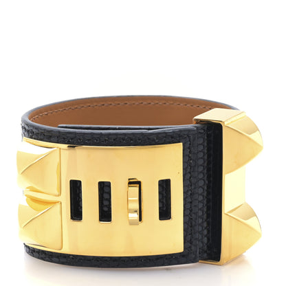 Hermes Lizard Collier De Chien CDC Bracelet T2 Black 3 of 5