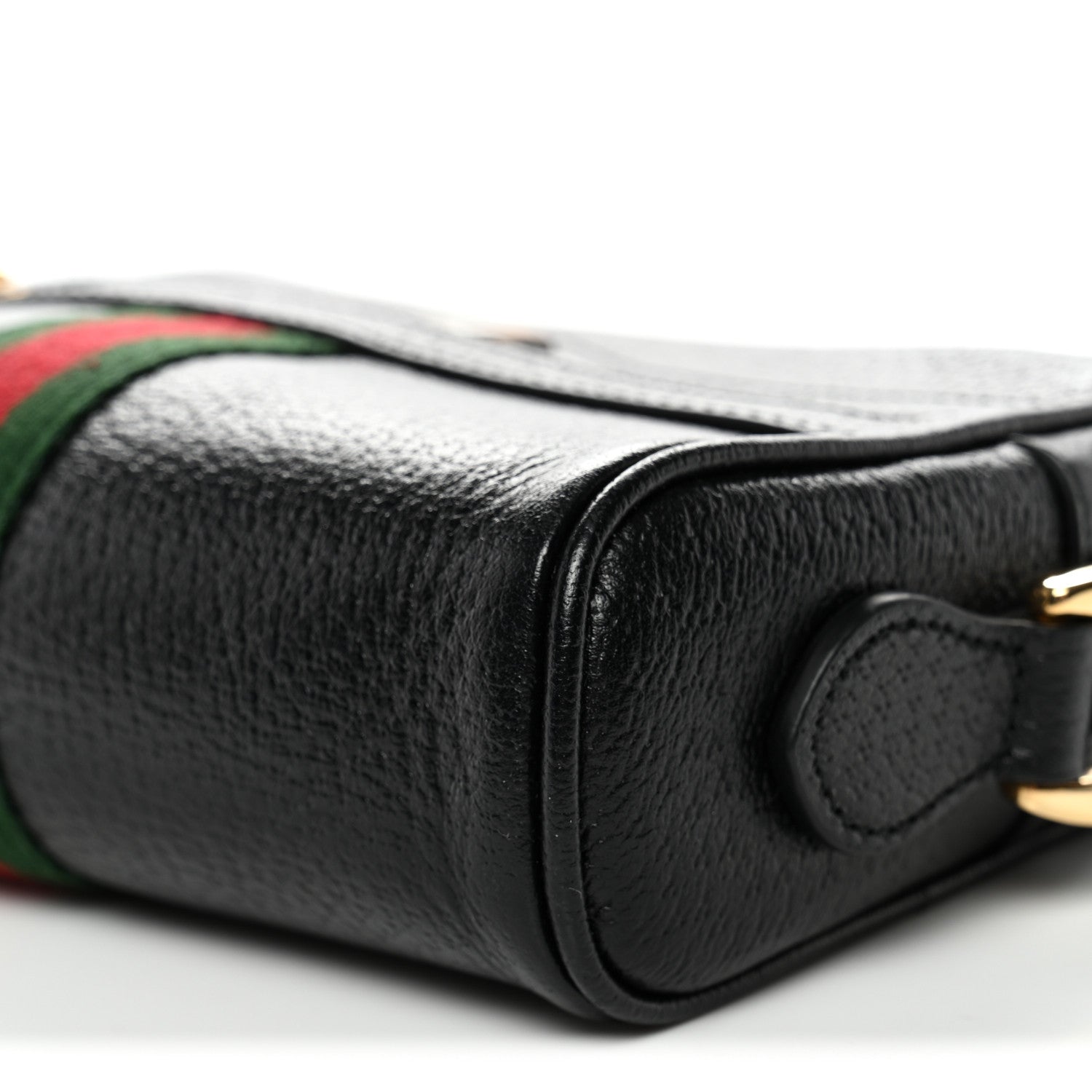 Gucci Calfskin Web Mini Ophidia Shoulder Bag Black 10 of 12