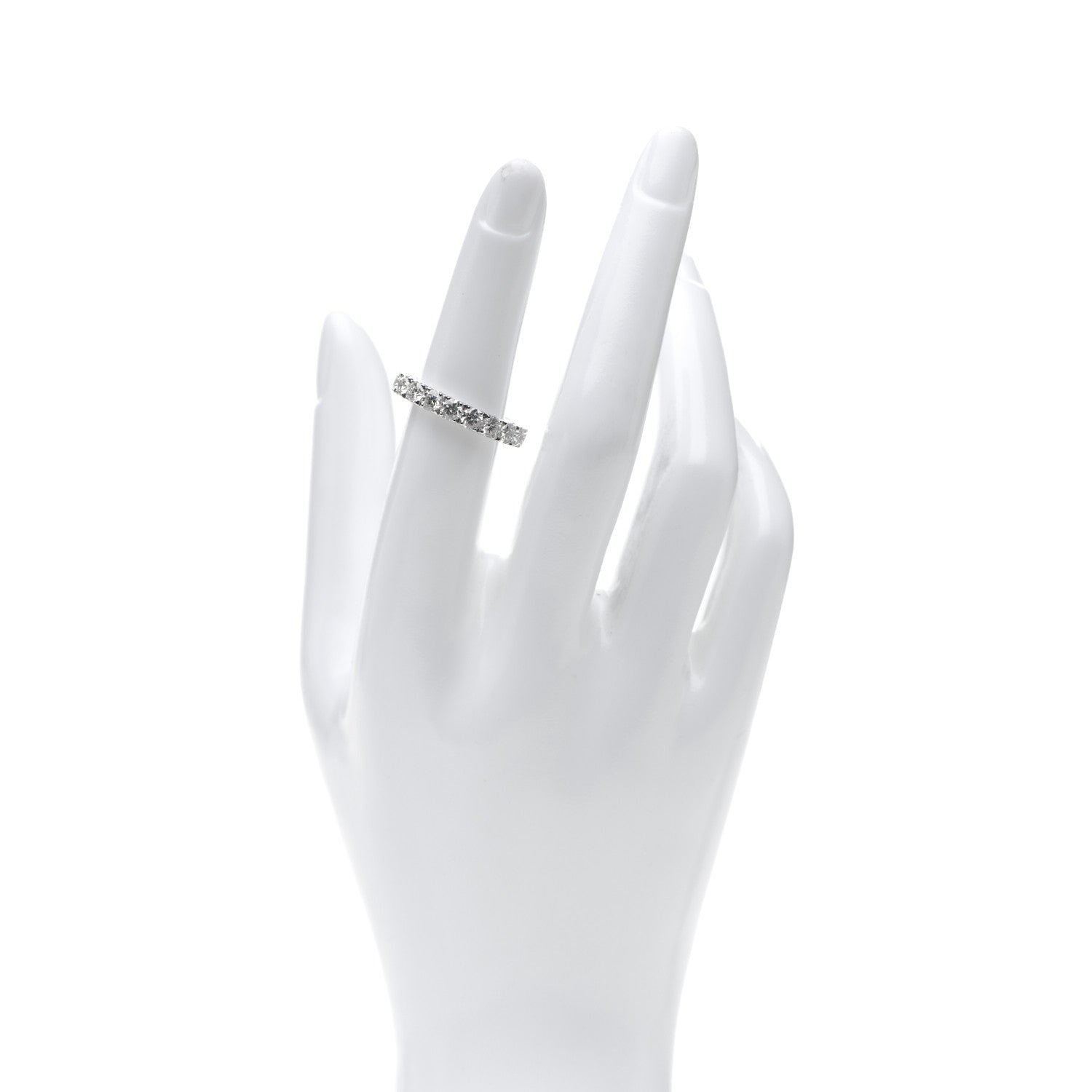 David Yurman Platinum Diamond 3.6mm Eden Eternity Wedding Band Ring 50 5.5 2 of 4