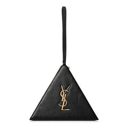Saint Laurent Lambskin Pyramid Clutch Black 1 of 7