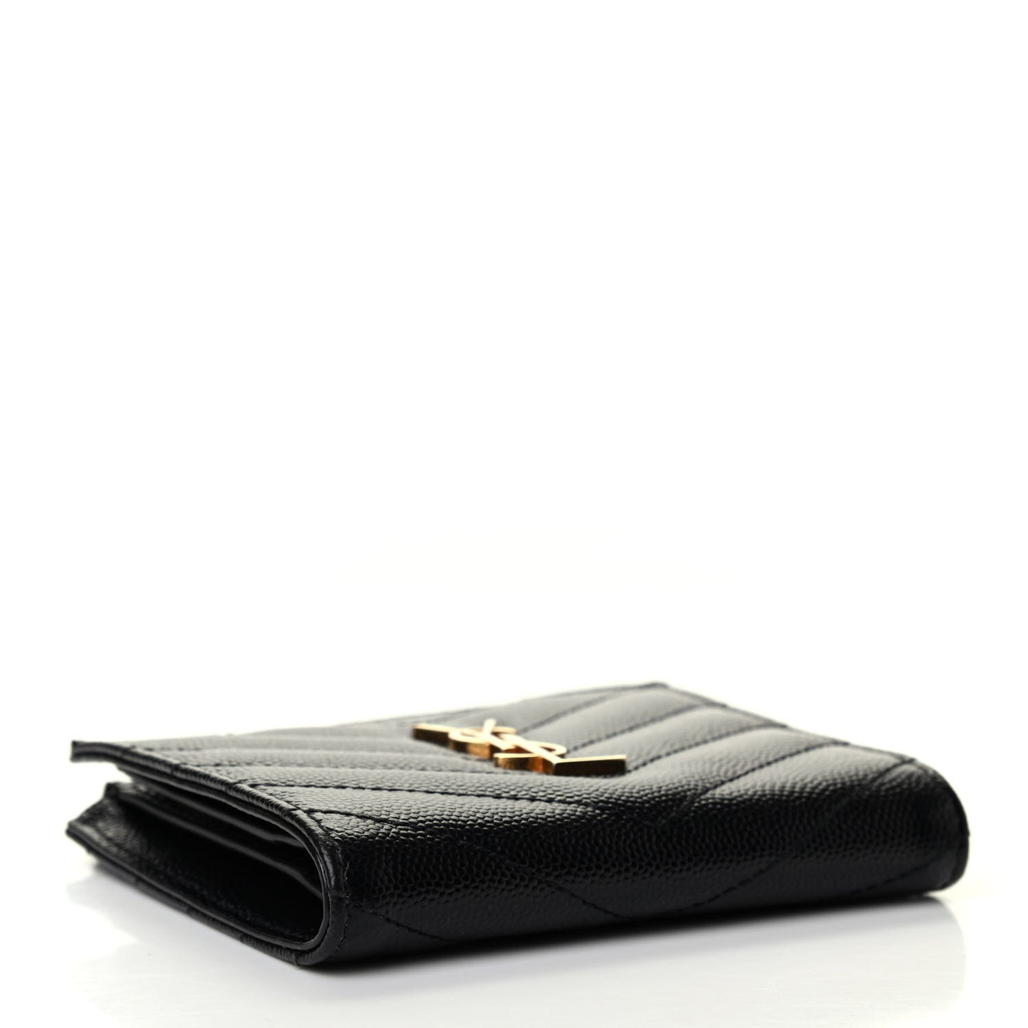 Grain De Poudre Matelasse Chevron Monogram Zipped Card Case Black