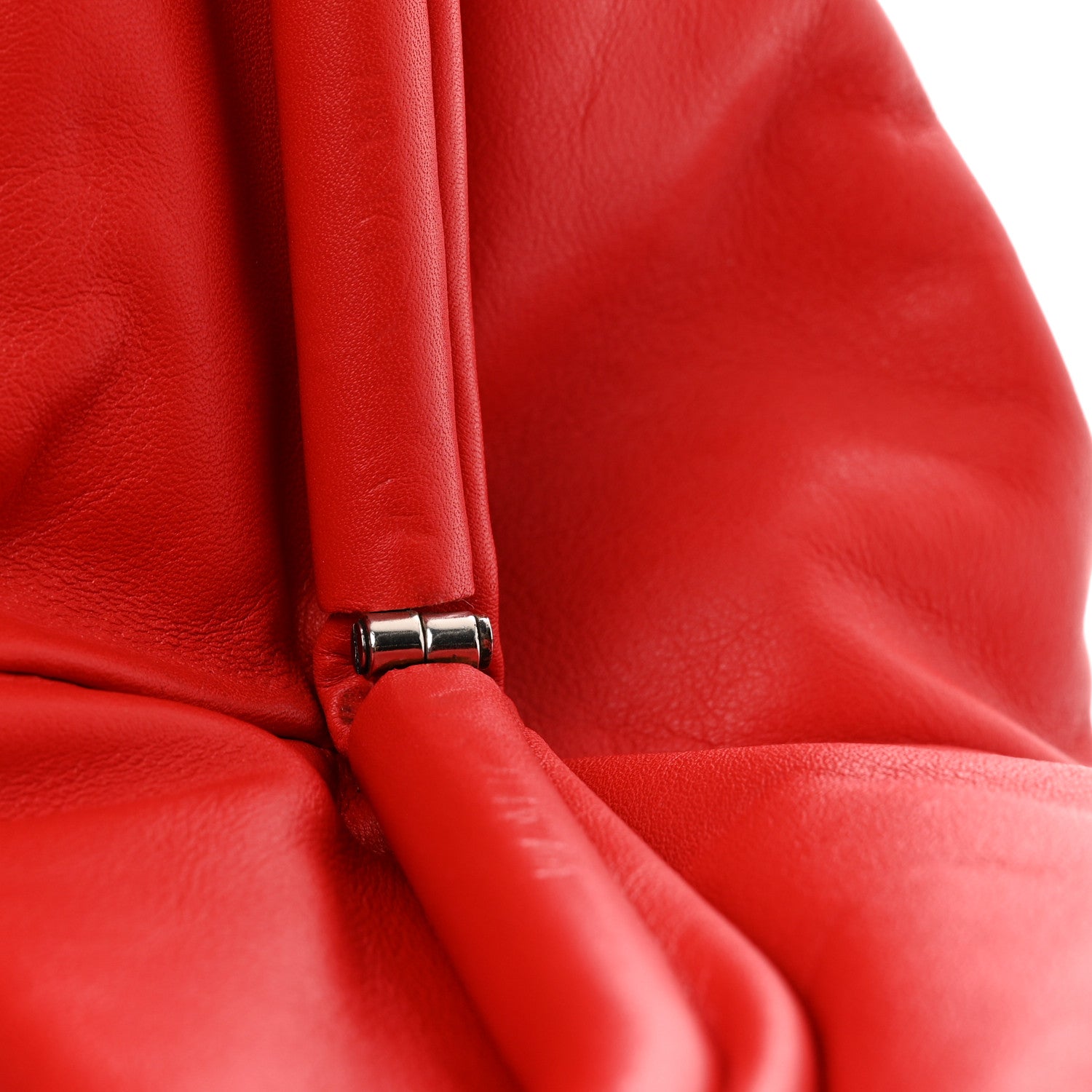 Bottega Veneta Smooth Butter Calf The Pouch Oversized Clutch Bright Red 9 of 9